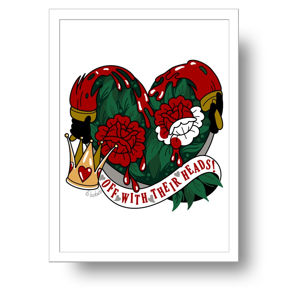 Lámina Que les corten la cabeza rosas
