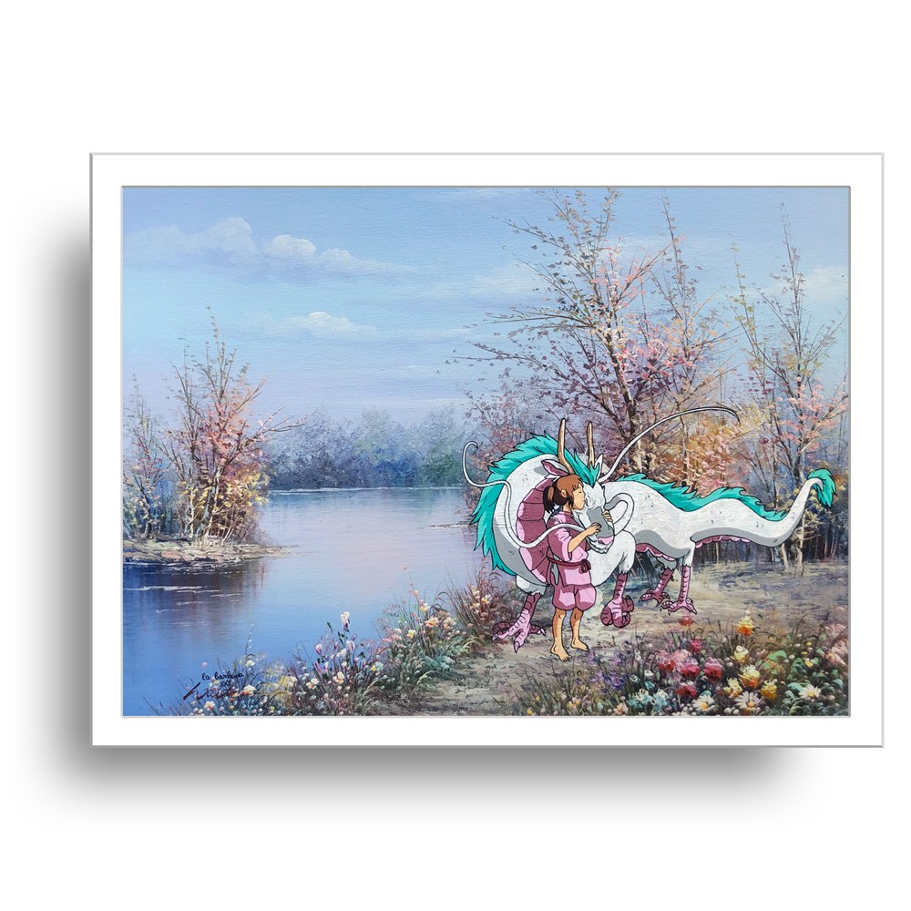 Lámina Edición Limitada Chihiro dragón abrazo