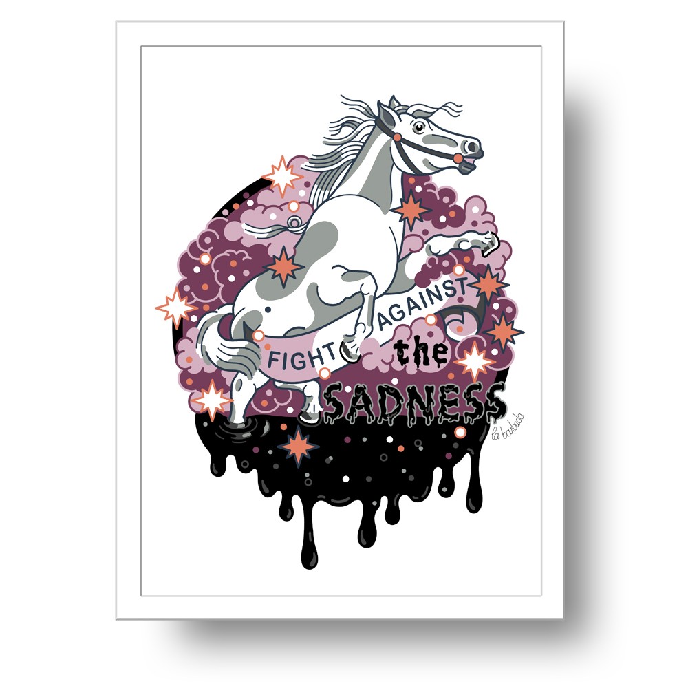 Neverending horse print by la barbuda