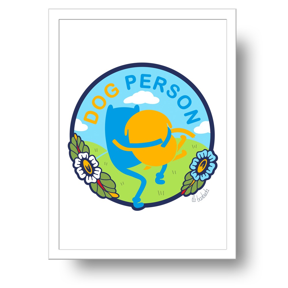 Aventuras Dog Person Lámina