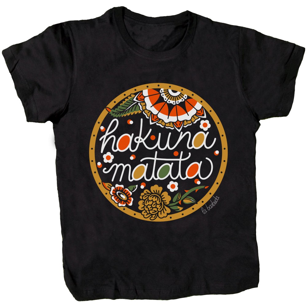 Hakuna Matata remake camiseta M negra