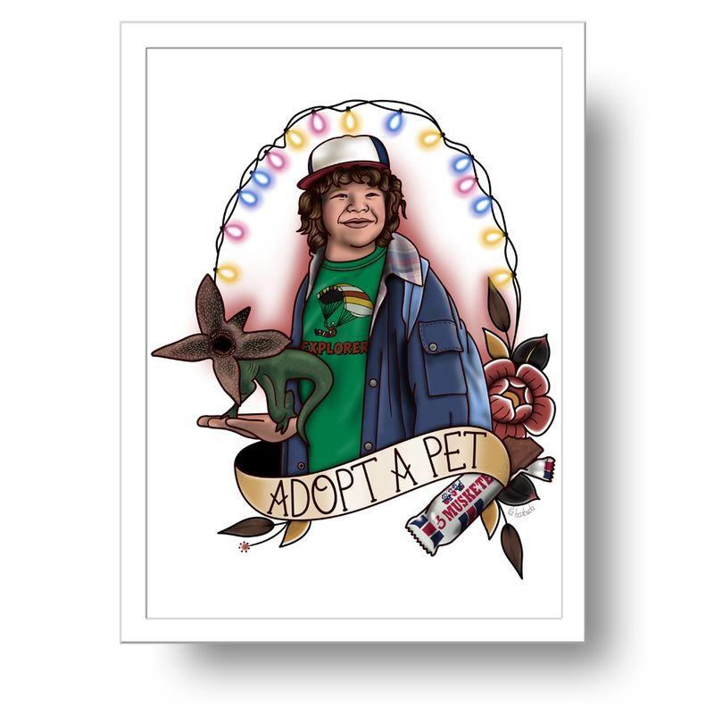 Lámina A3 Dustin Adopt a pet