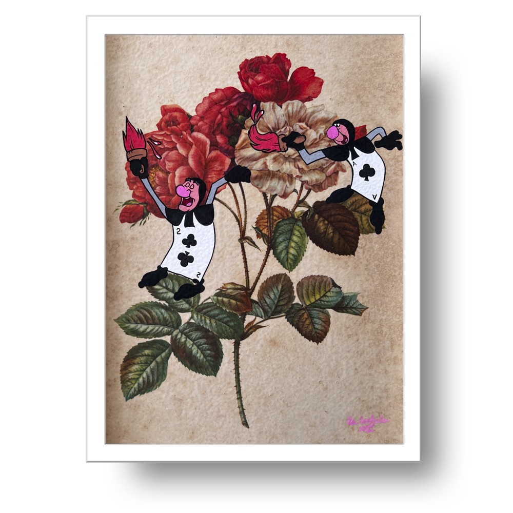 Lámina A4 Edición Limitada Alicia Cartas Rosas