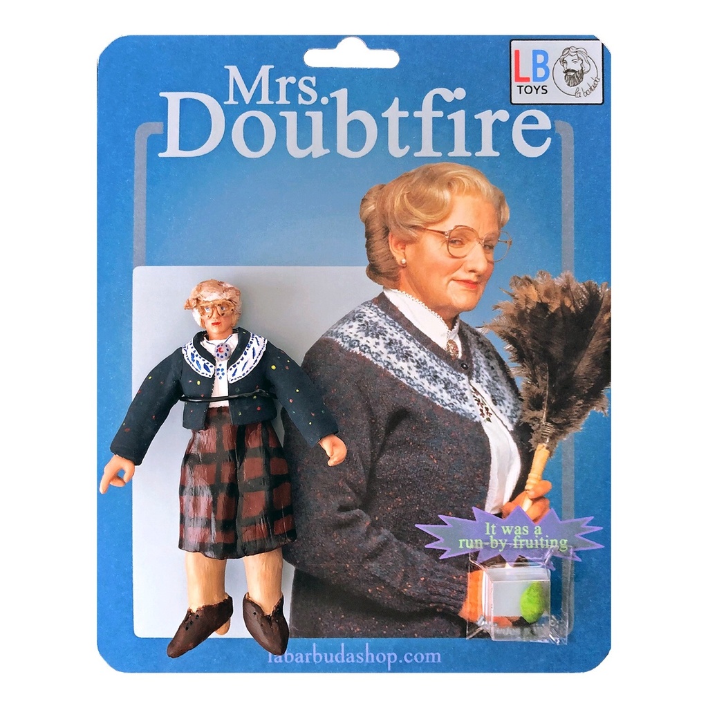 Figura hecha a mano Mrs Doubtfire