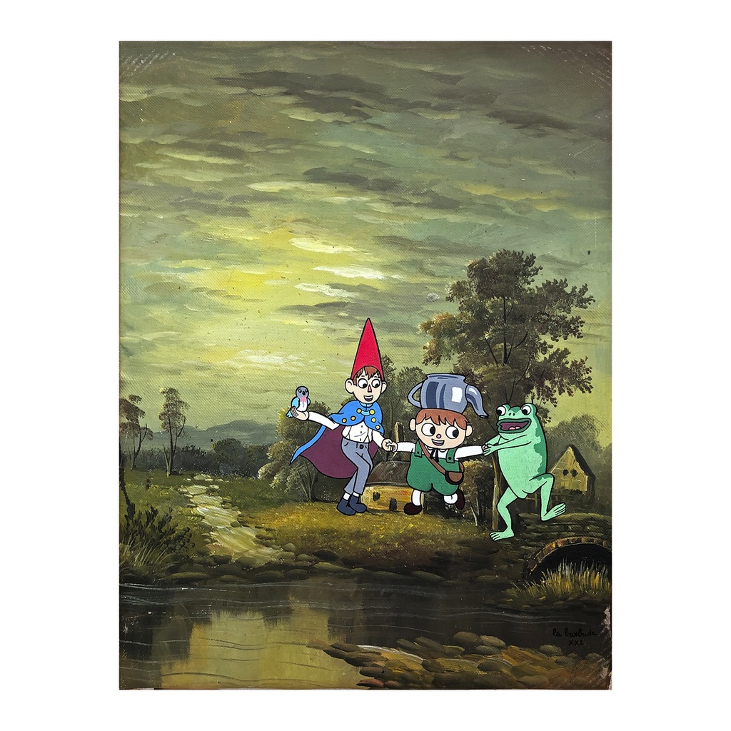 Lienzo vintage modificado Más allá del jardín