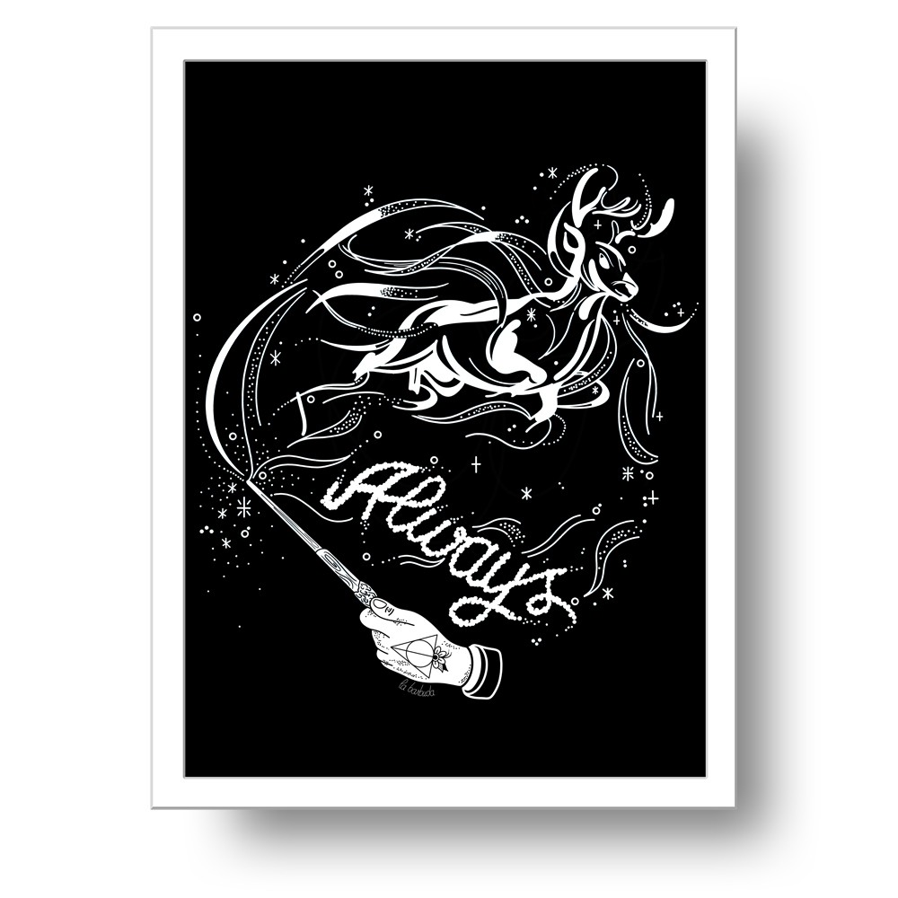 Lámina A4 Always Patronus ciervo