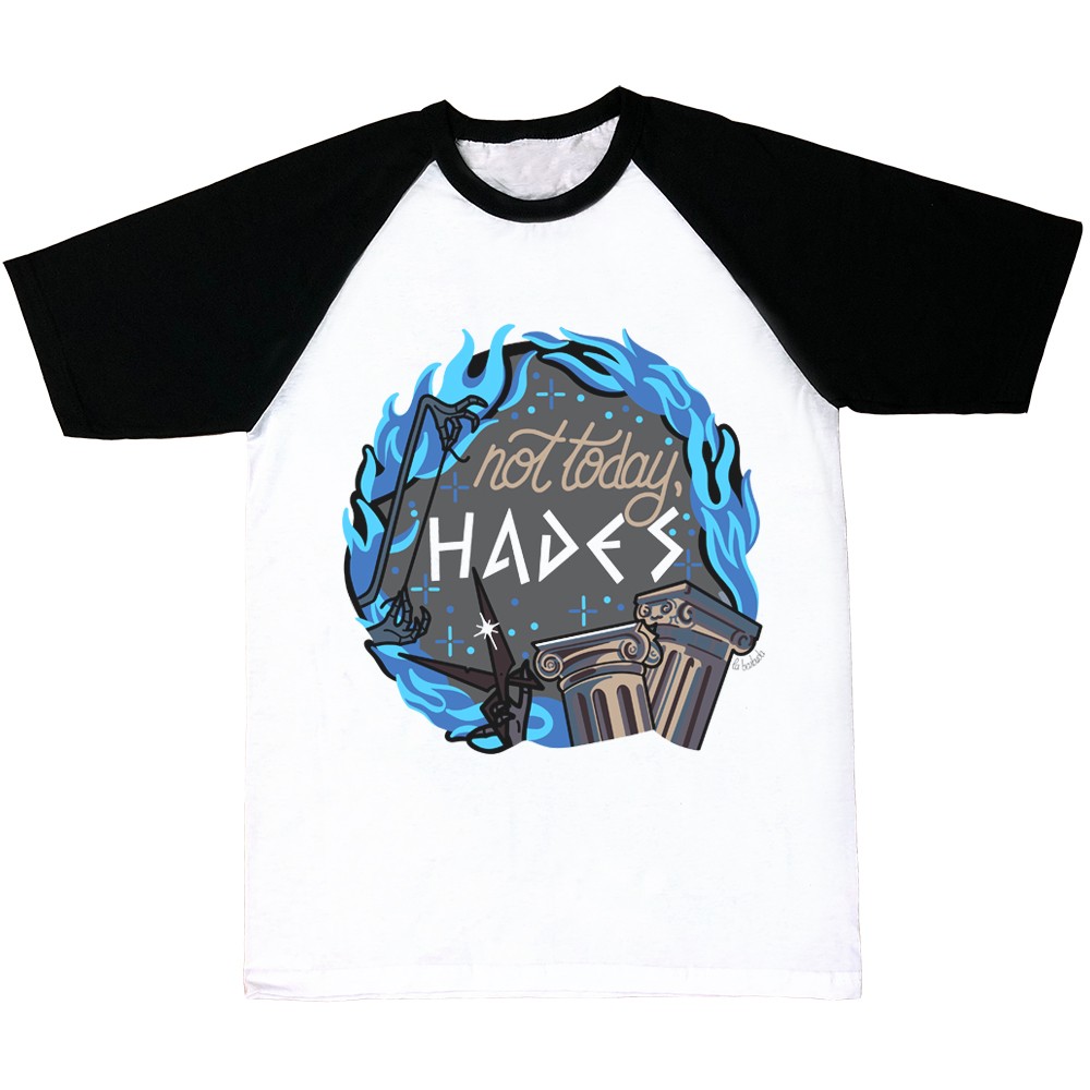 Camiseta mangas negras Not today, Hades