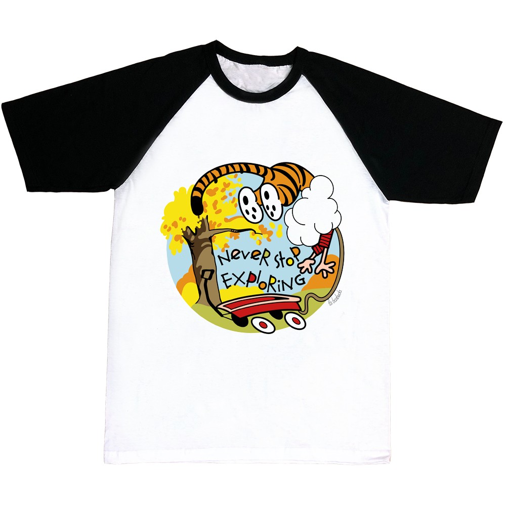 Camiseta mangas negras never stop exploring