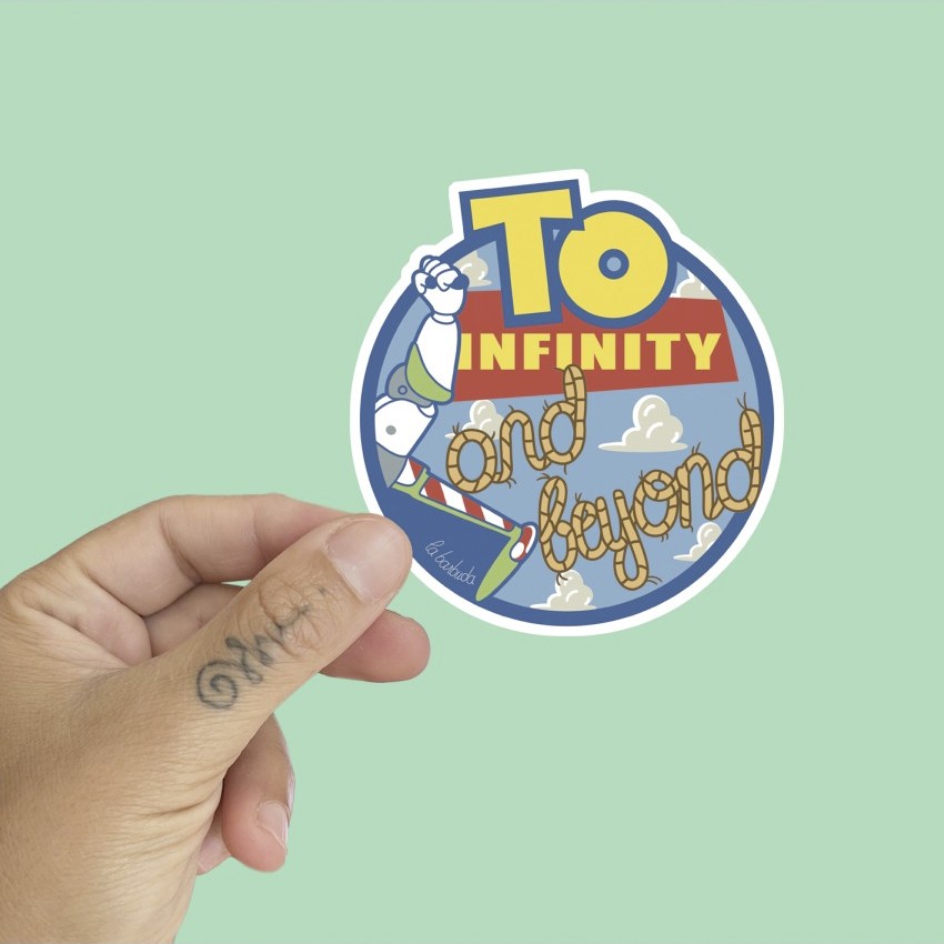 Pegatina vinilada To Infinity and beyond