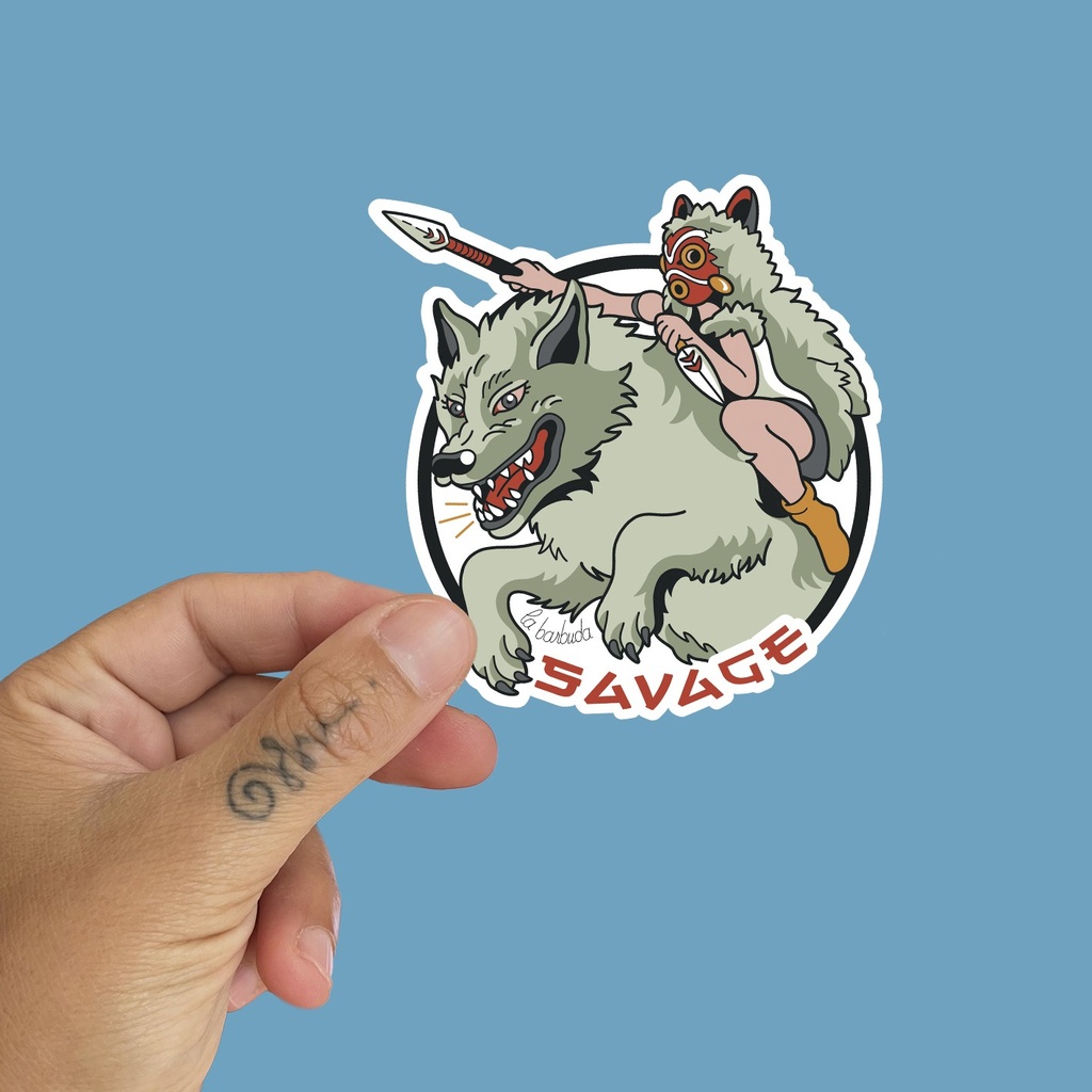 Pegatina vinilada Mononoke Savage