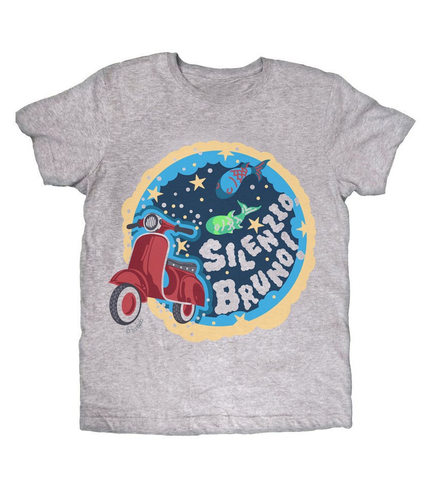 Camiseta gris Silenzio Bruno Vespa