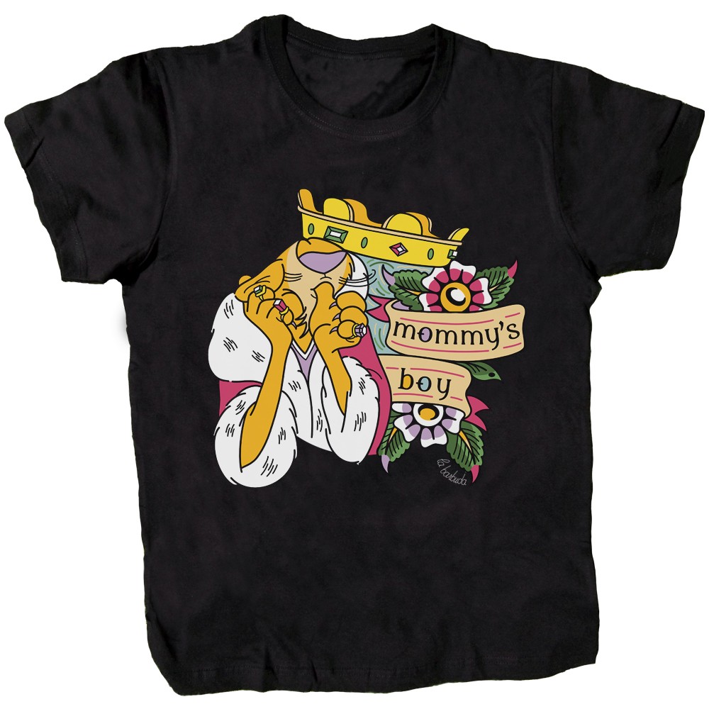 Camiseta negra Mommy Robin