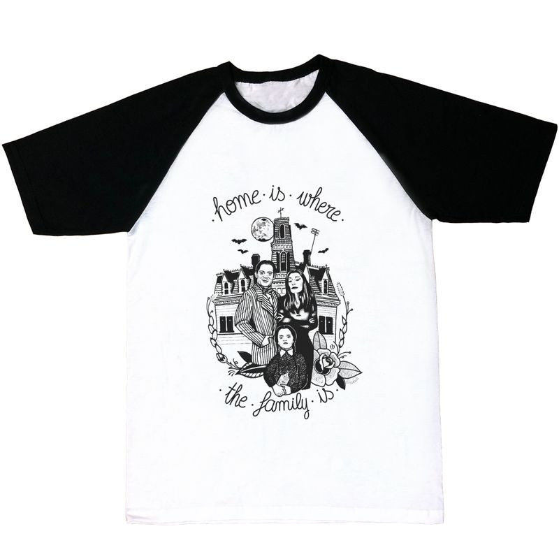 Camiseta mangas negras Home is where the Family is