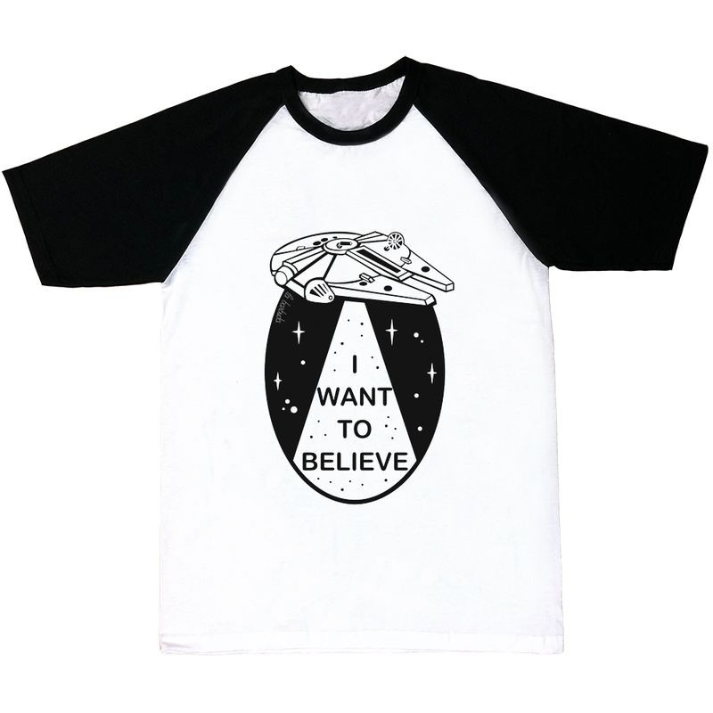 Camiseta mangas negras I want to Believe