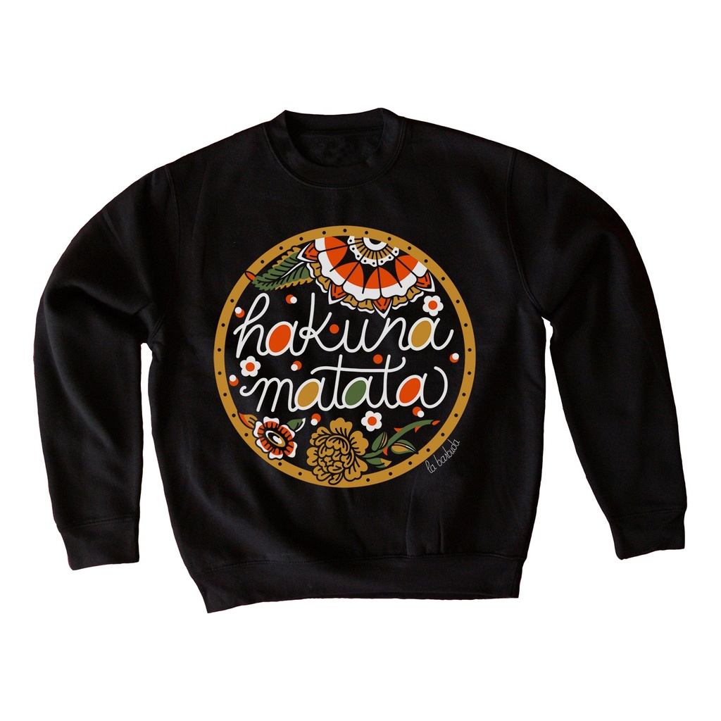 Sudadera negra Hakuna Matata remake