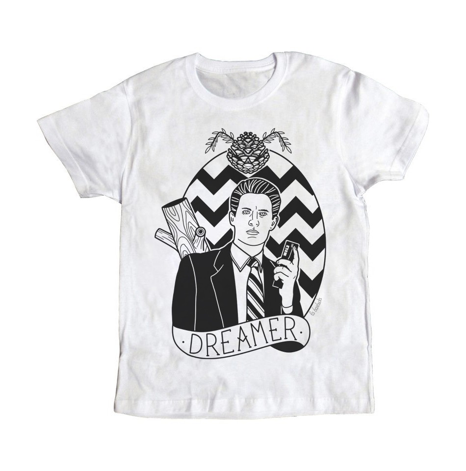 Camiseta blanca Twin Peaks Cooper dreamer