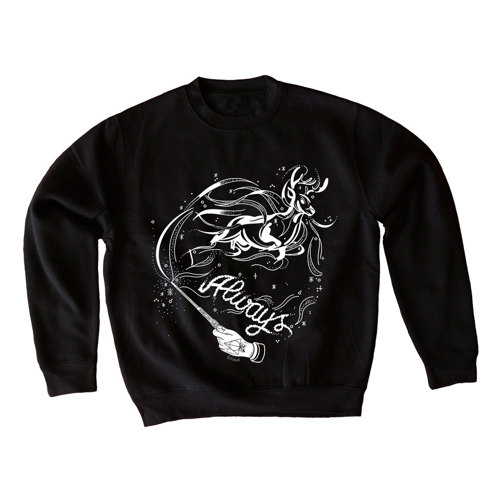 Sudadera negra Always Patronus Ciervo