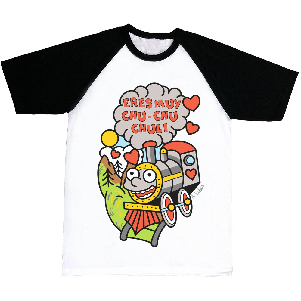 Camiseta mangas negras Eres muy chu chu chuli tren