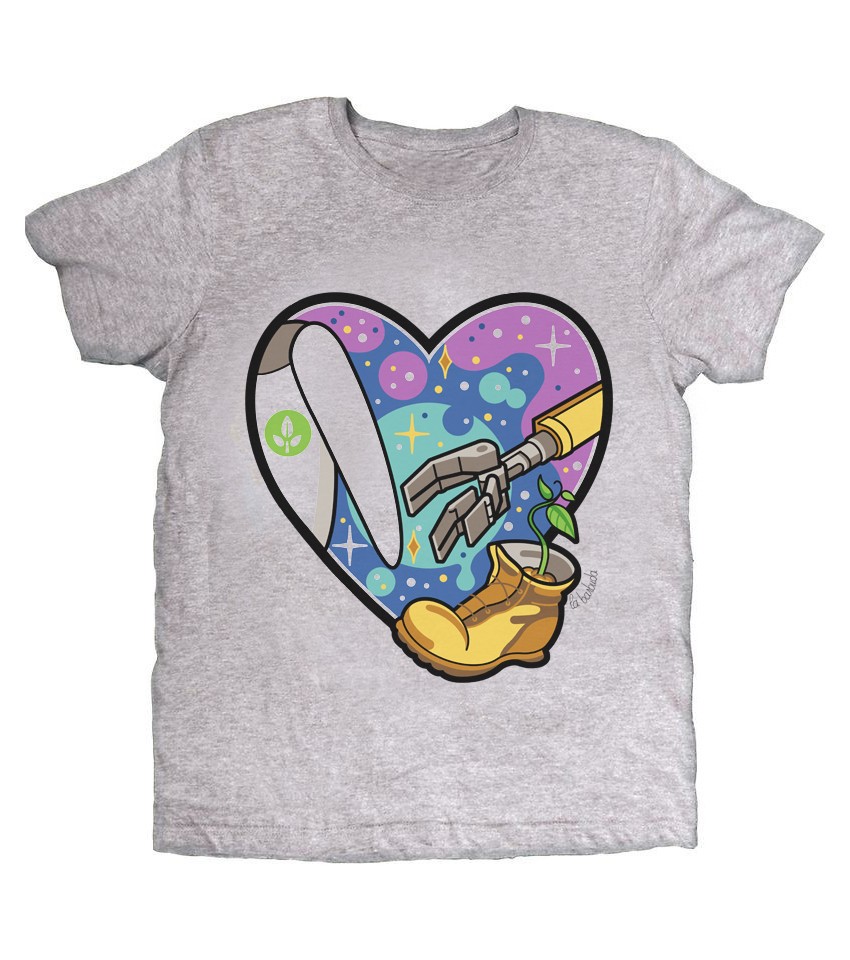 Camiseta gris Wall-E Galaxia