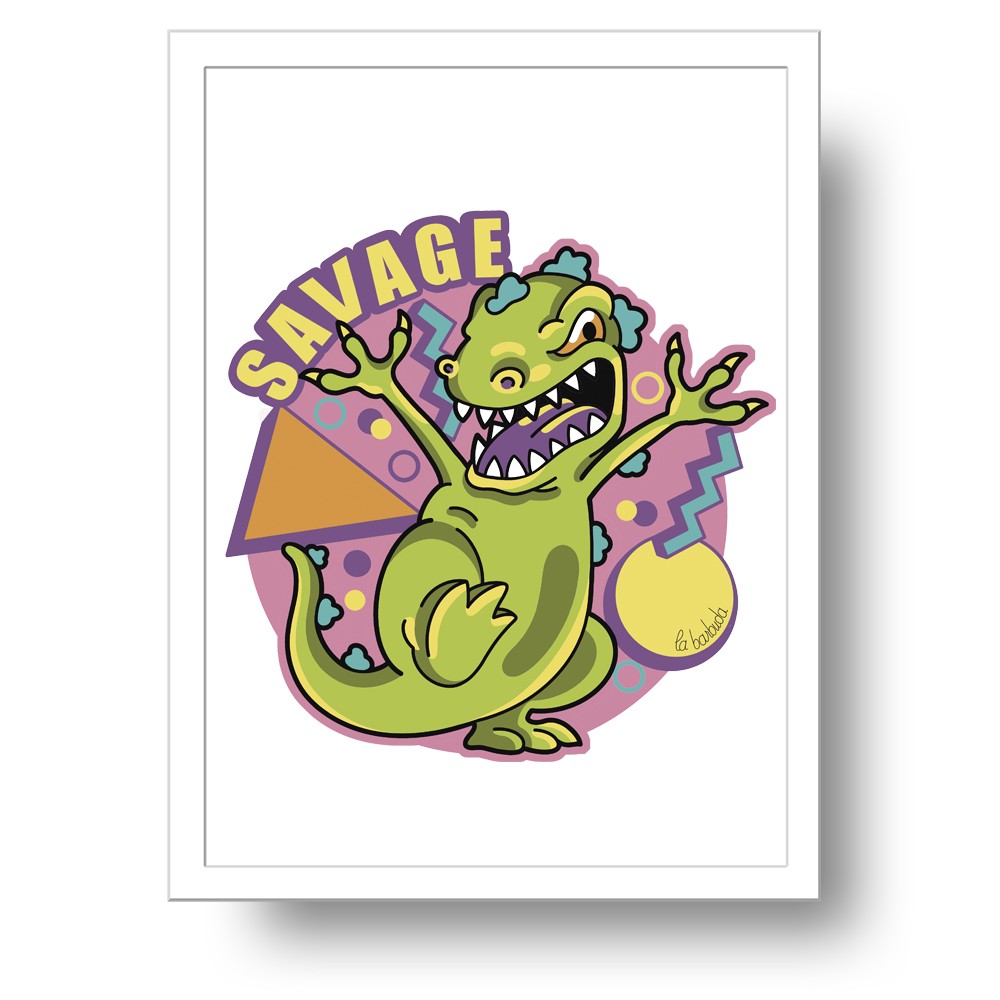 Reptar Savage dinosaurio Lámina
