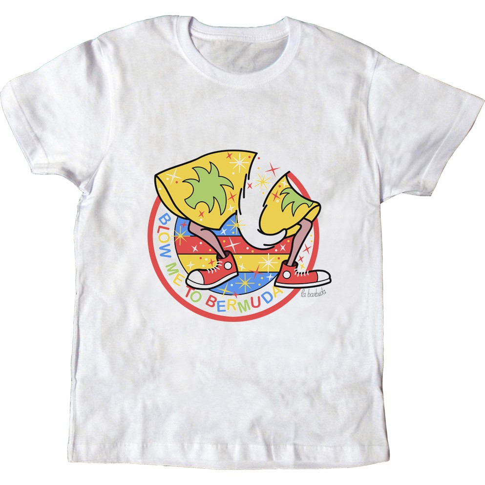 Camiseta blanca Blow me to Bermuda