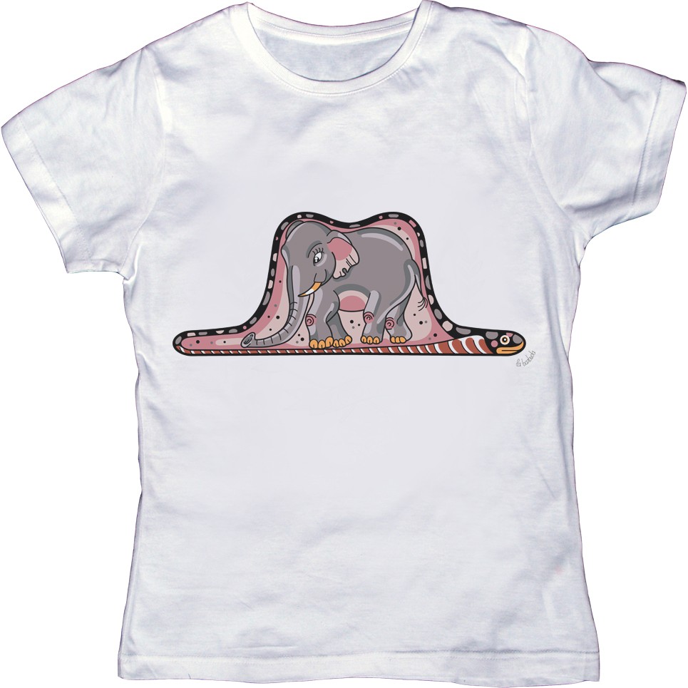 Camiseta blanca Principito elefante