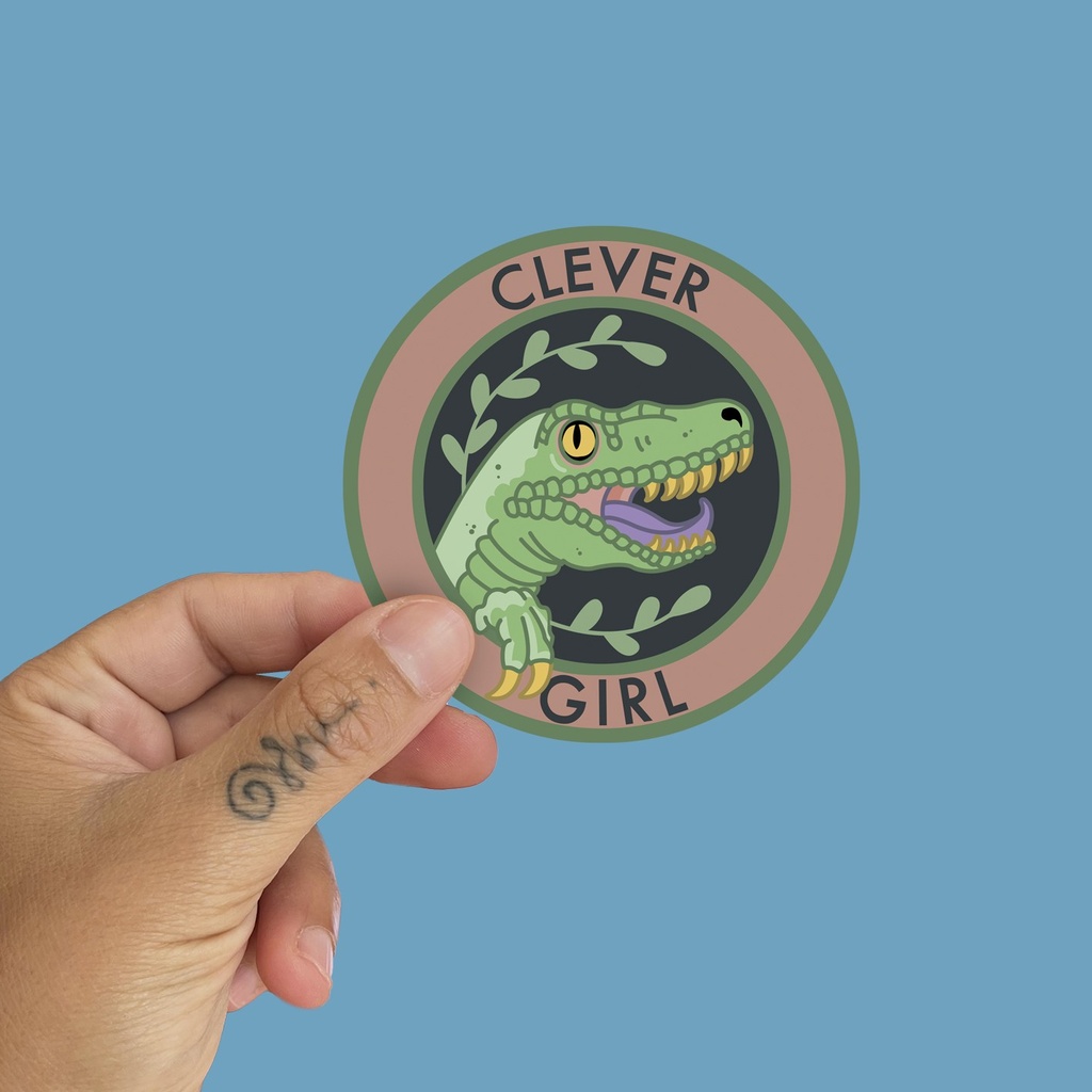 Pegatina Clever Girl by la barbuda