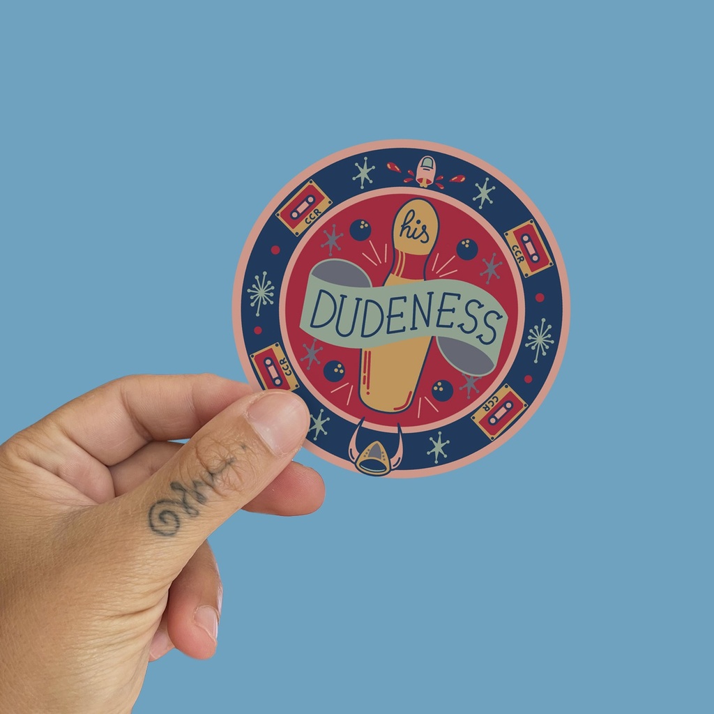 Pegatina Alfombra His Dudeness by la barbuda