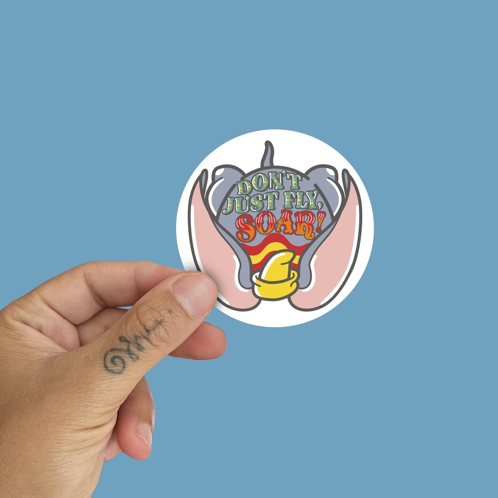Pegatina Don't just fly, Soar! Elefante by la barbuda