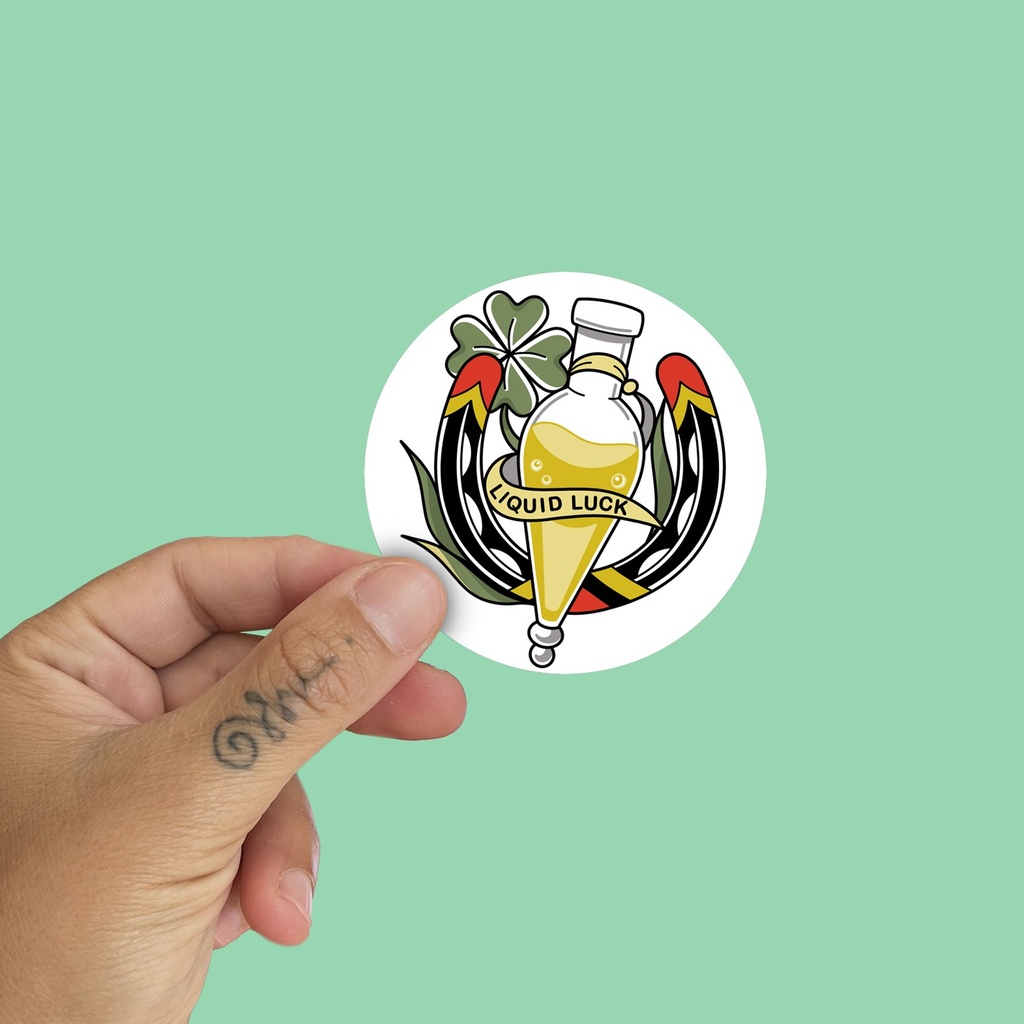 Pegatina Felicis Suerte Líquida by la barbuda