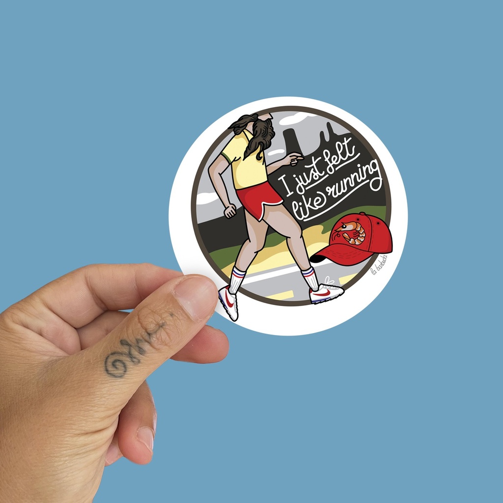 Pegatina I just Felt like running by la barbuda