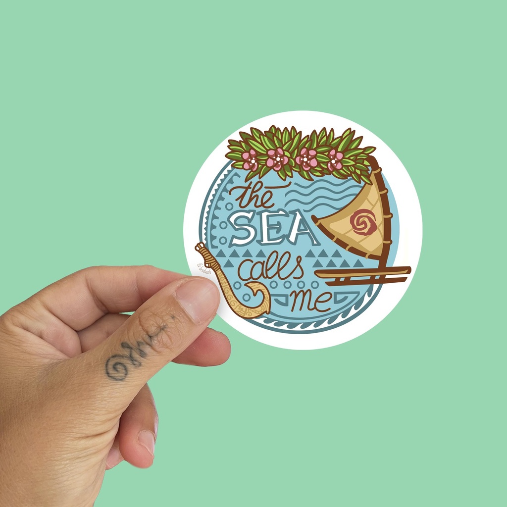 Pegatina The Sea Calls me by la barbuda