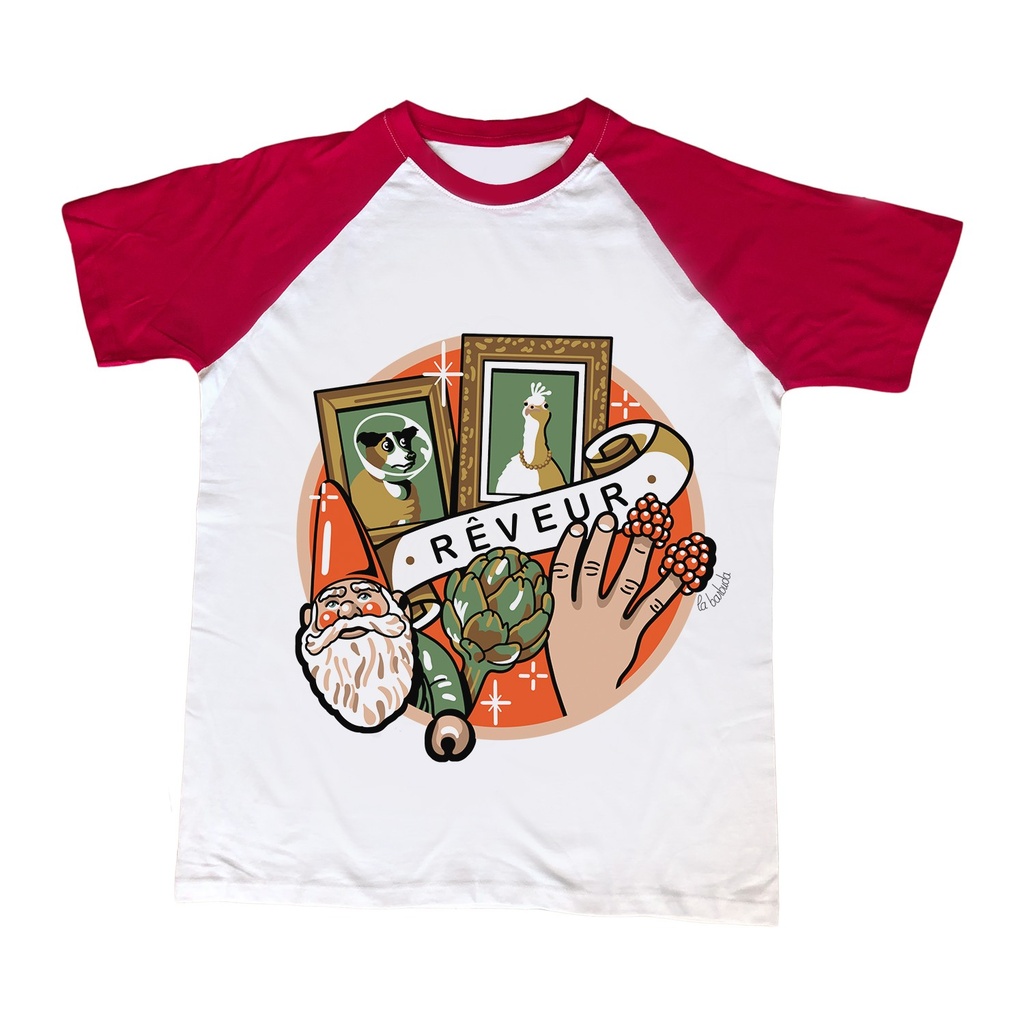 Reveur Camiseta mangas rojas