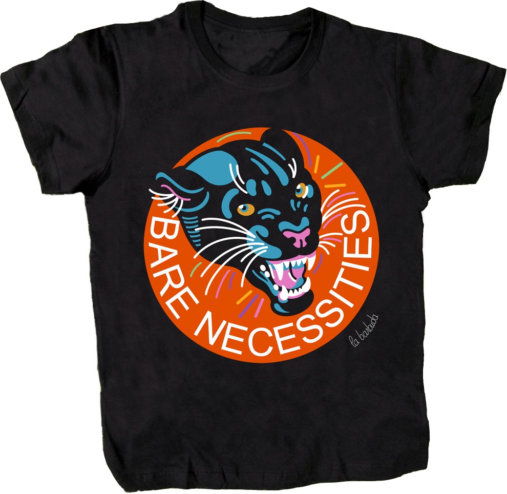 Bare Necessities pantera camiseta negra