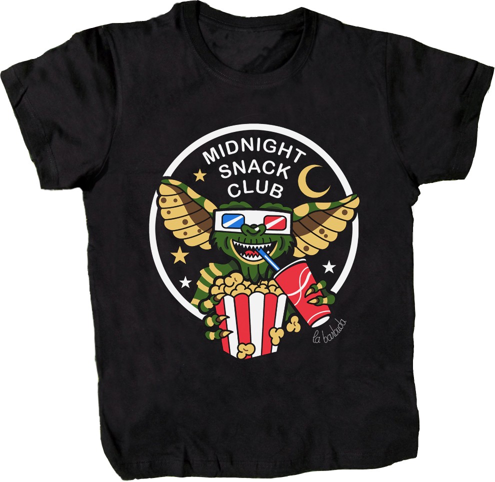Camiseta negra Midnight Snack Club Gremlin