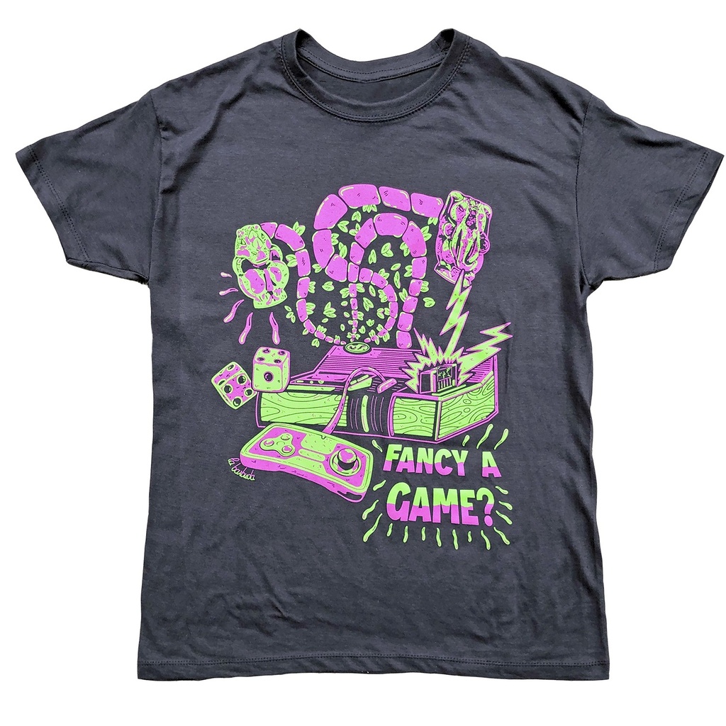 Edición Limitada Camiseta gris oscura Fancy a Game Jumanji