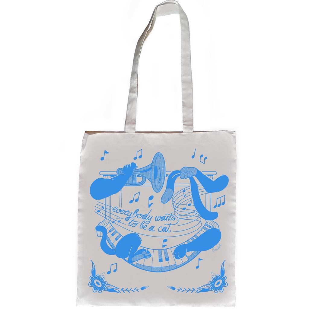 Bolso Todos quieren ser un gato jazz azul