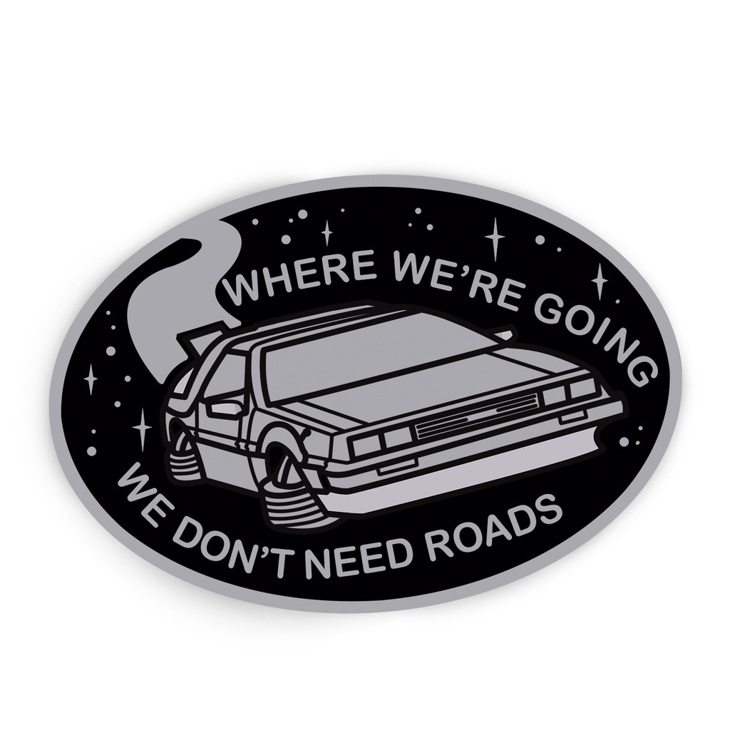 Edición limitada pegatina estática DeLorean Where we're going