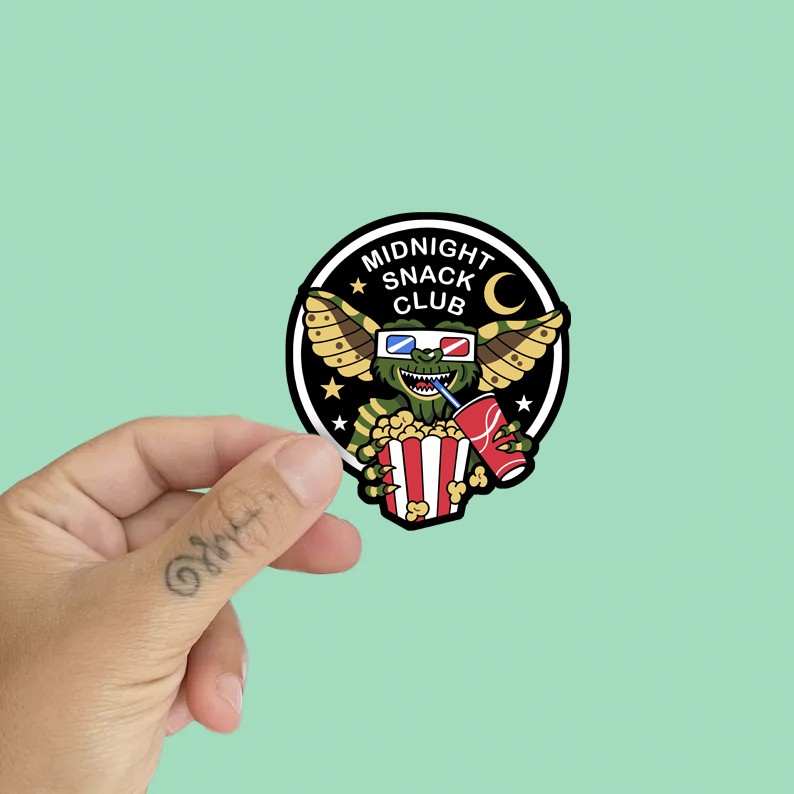 Edición limitada pegatina vinilada Gremlin Midnithg snack