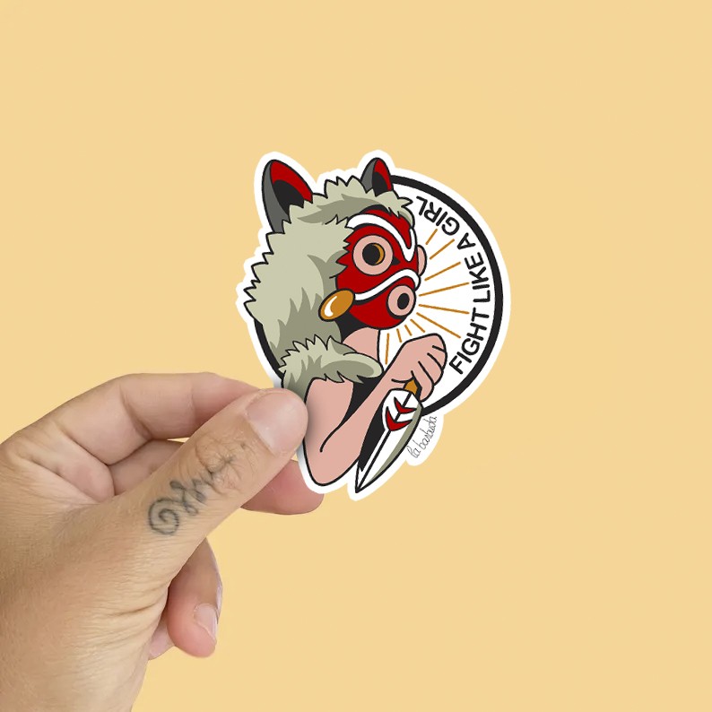 Edición limitada pegatina vinilada Mononoke fight