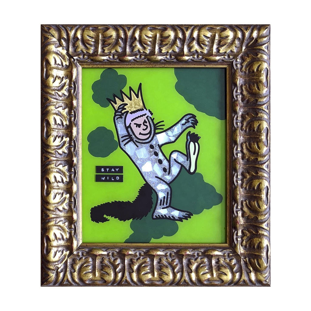 Cristal con madreperla y falso pan de oro Stay Wild Max