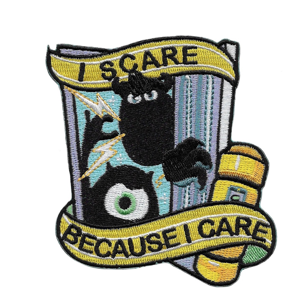 Parche I scare because I care monstruos