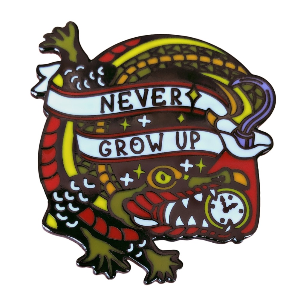 Pin garfio never grow up