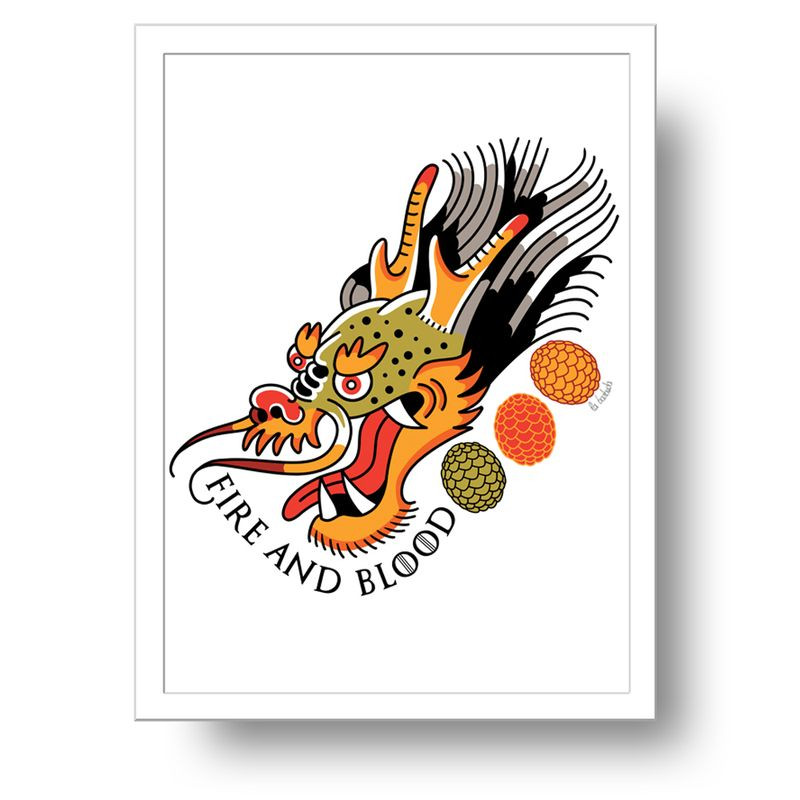Lámina Fire and Blood Dragón