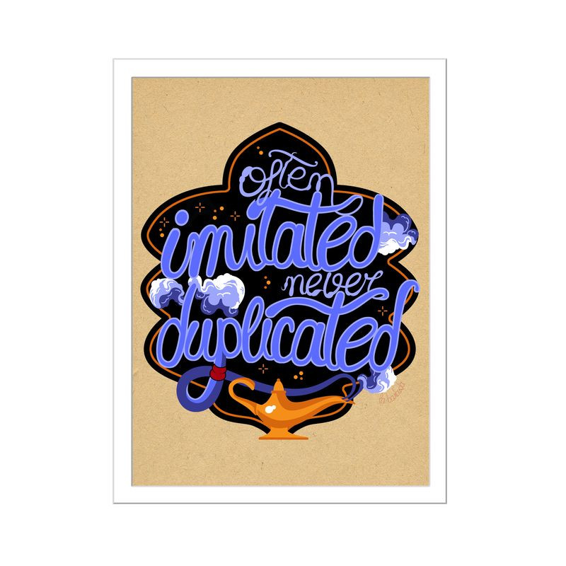 Lámina Often Imitated never duplicated