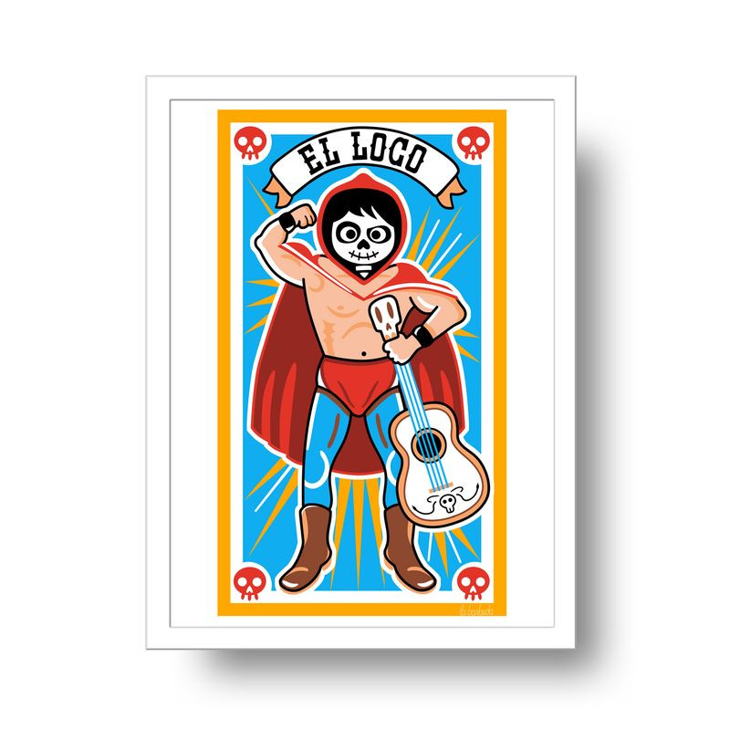 Lámina Wrestling Mexicano Un Poco Loco