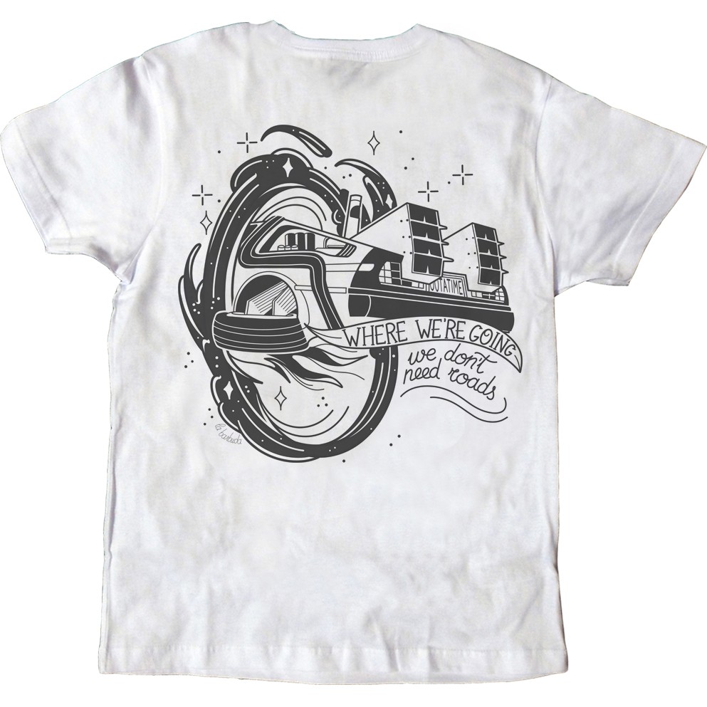 Camiseta DeLorean blanca