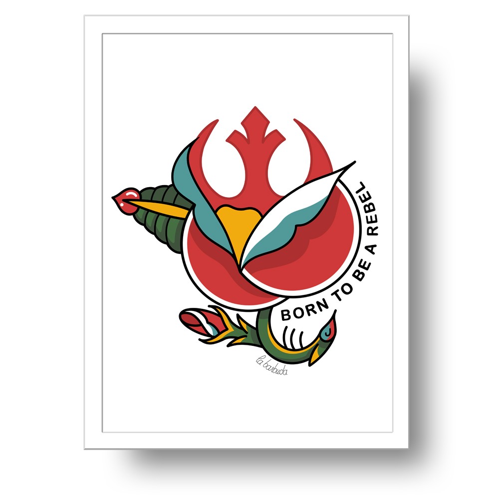 Lámina Born to be a rebel