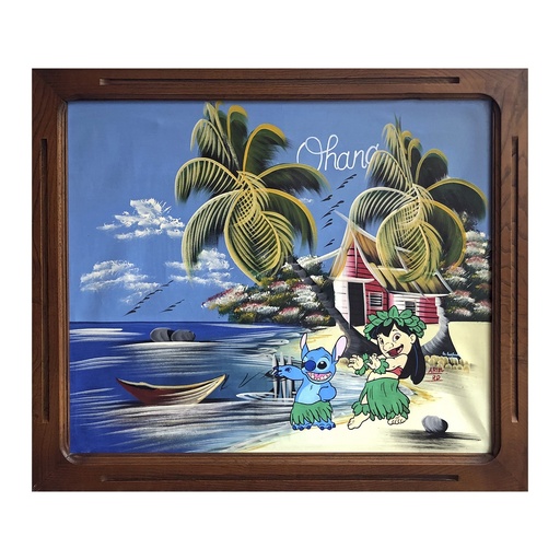 Cuadro vintage modificado Ohana playa