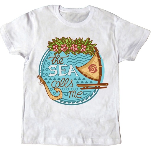Camiseta blanca The Sea calls me